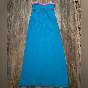 By SMITH NEWYORK -  blue and Pink Dress size 4 
100 silk